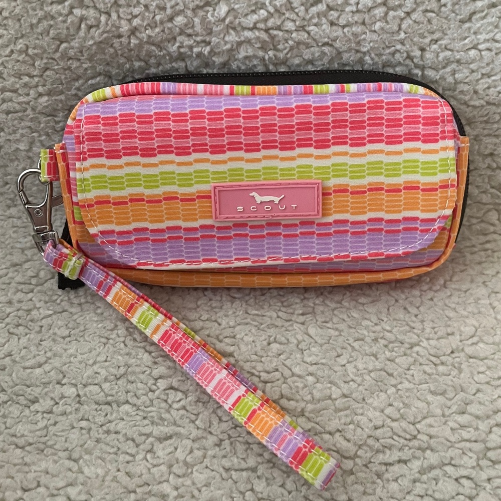 Scout Water Resistant Wristlet - Bright Colored Pattern